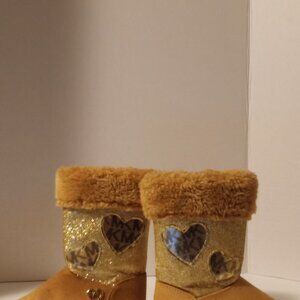 Michael Kors Tan and Gold Boots